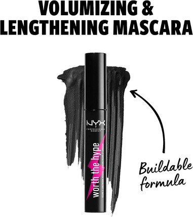 Mascara NYX Professional Makeup Worth the Hype Volumizing and Lengthening