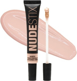 Concealer Nudestix NudeFix Cream Concealer Lightweight Liquid Natural Finish Makeup Hydrating Brightening Under Eye Dark Circle Corrector Reduces Redness and Blemishes Shade Nude 3 0.34 fl oz 10ml