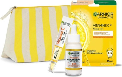 Garnier Skin Active Vitamin C Strahlende Gesichtspflege Routine Set mit Anti-Aging Serum