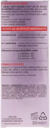 Serum L'Oreal Professional Revitalift Filler + Hyaluronsäure Anti-Falten