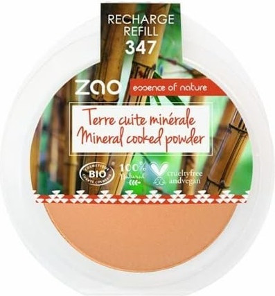 Bronzer Zao Terracotta Mineral 347 Natural Glaze Rechargeable Organic Vegan
