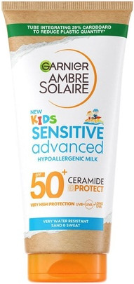 Lotion Garnier Ambre Solaire Sensitive Advanced Hypoallergenic Kids LSF 50