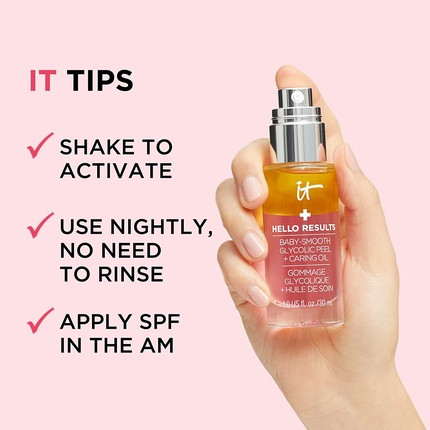 Face Oil and Glycolic Acid Peel It Cosmetics