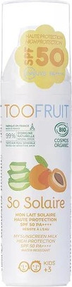 Sun Milk Toofruit Toofruit 1.2.3 Sun Milk Apricot Aloe Vera Spf50 Organic