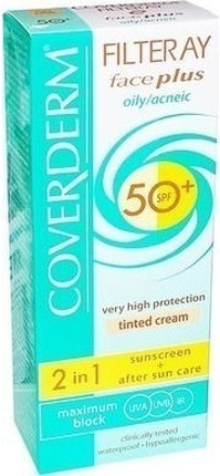 Солнцезащитный крем Coverderm Filteray Face Plus Light Beige