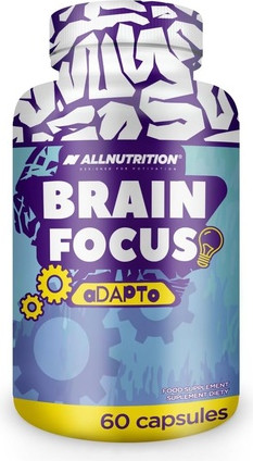 Allnutrition Brain Focus Nahrungsergänzungsmittel zur Steigerung der Gehirnleistung, Adaptogene, Stressprävention, Adaptogen-Komplex, Adaptogen-Mix, Adaptogen-Kräuter, 60 Kapseln