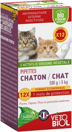 Spot-On Treatment Vetobiol for Kittens and Cats