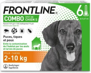 Anti-Flea Tick Lice Treatment Frontline Pack of 6 Pipettes