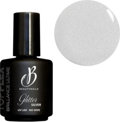 Топ для ногтей Beautynails Top Flex Glitter Silver