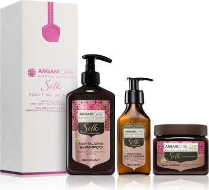 Arganicare Silk Protein Entwirrungs- und Glanzprogramm-Set Geschenkset