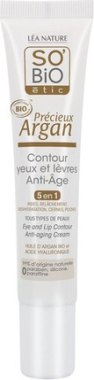 Eye Cream Sobio Etic Cosmebio Precious Argan Anti-Aging Eyes and Lips Contour