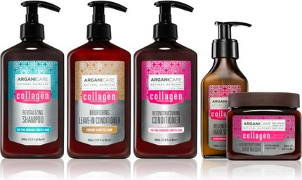 Haarpflege-Set Arganicare Kollagen Set Geschenkpackung für strapaziertes Haar
