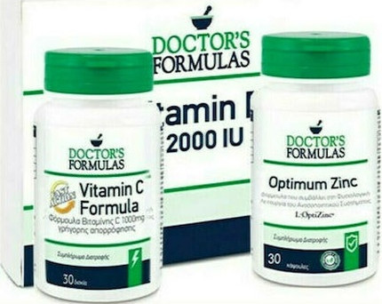 Doctor's Formulas Vitamin C Formel Schnell Wirkung 1000mg Mit Optimum Zink 15mg Und Vitamin D3 2000 IE