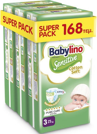 Diaper Babylino Sensitive Cotton Soft Diapers