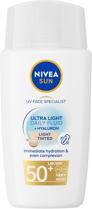 Gesichtssonnencreme Nivea Sun Uv Face Besonderes Ultra Leichtes Tägliches Fluid Leichte Tönung Spf50