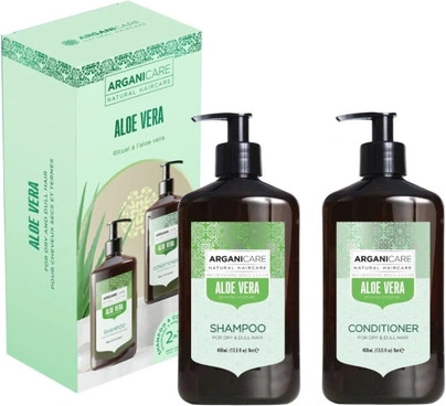 Shampoo and Conditioner Set Arganicare Aloe