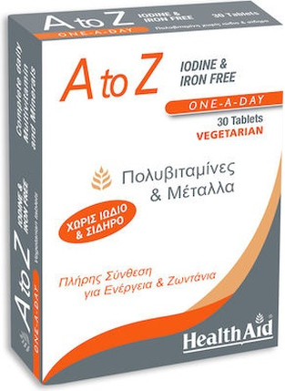 Health Aid A To Z Planshetdagi Yod va Temir Yo'q