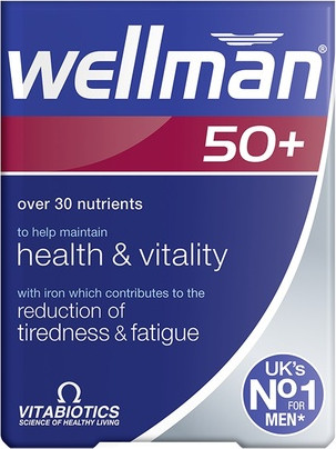 Dietary Supplement Vitabiotics Wellman 50+ Plus Advanced Vitamin