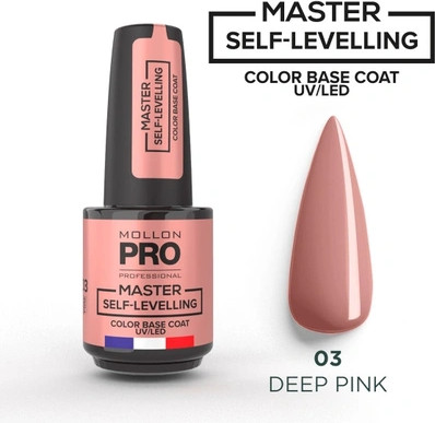 Base Coat Mollon Pro Mol Master Base Self Levelling No. 3 Deep Pink