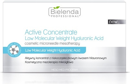 Serum Bielenda Professional Aktives Konzentrat mit Hyaluronsäure mit niedrigem Molekulargewicht
