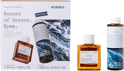 Набор Eau de Toilette и гель для душа Korres Kyma