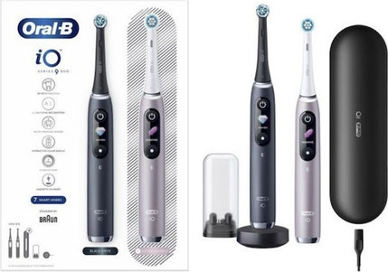 Elektrische Zahnbürste Oral-B Io9 Duo Schwarz & Rosenquarz