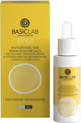 Estetica Serum Antioxidans Regenerierendes Serum mit 6% Ascorbyl Tetraisopalmitat, 0,5% Coenzym Q10 und Borretschöl
