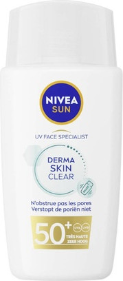 Gesichtssonnencreme Nivea Sun Derma Skin Clear LSF50 Gesichtsfluid