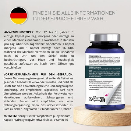 Kapseln Granions Shilajit Original Himalaya