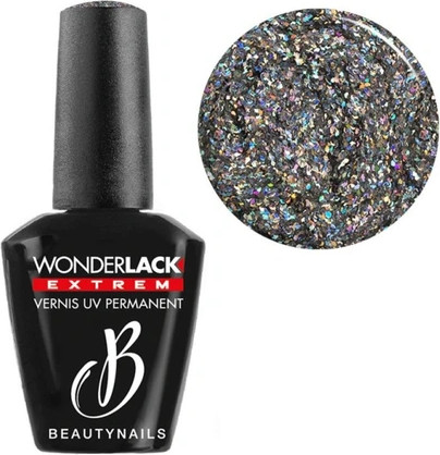Лак для ногтей Beautynails We Heavy Glitter Голографическое серебро