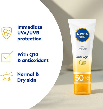 Sun Protection Cream Nivea Sun UV Face Anti-Age SPF 50