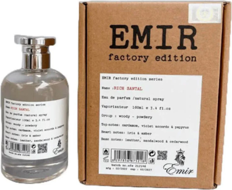 Eau De Parfum Paris Corner Rich Santal Emir Factory Edition