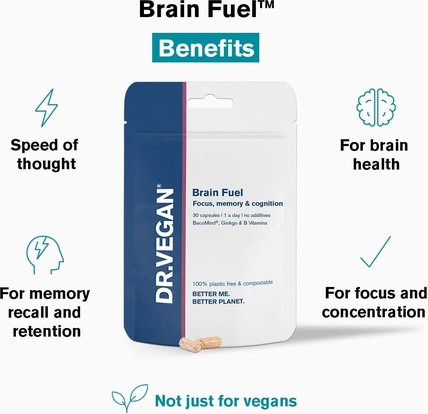 Supplement Dr Vegan Brain Fuel Memory & Focus