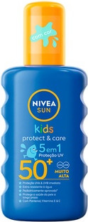 Sonnenschutzspray Nivea Sun Kids Protect & Care LSF50 mit Farbe