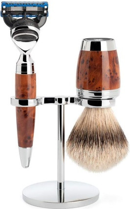 Rasierset Mühle Stylo Serie mit Silberspitzen Dachshaar