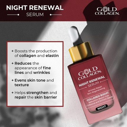Serum Gold Collagen Gold Collagen Night Renewal Face Serum