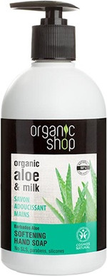 Жидкое мыло для рук Organic Shop Органический магазин Молоко Алоэ для рук, смягчающее