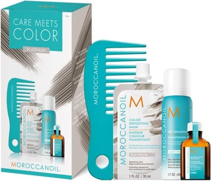 Hair Care Set Moroccanoil Color Meets Care Platinum Set