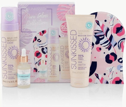 Набор для лица и палетка Sunkissed Sunkissed Pure Glow Collection Подарочный набор Темный 111C