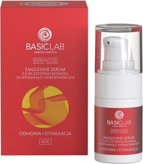 Anti-Aging Serum Estetica Emulsion Serum With 0.3% Pure Retinol, 3% Vitamin C, And Coenzyme Q10