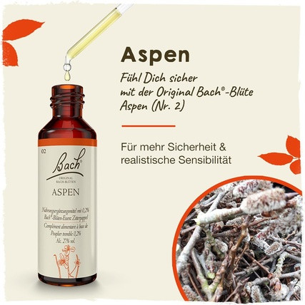 Flower Essence Bach Original Bach-Flower Aspen Trembling Poplar Drops