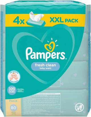 Moist Wipes Pampers Fresh Clean
