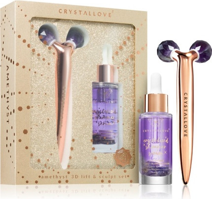 Gesichtspflegeset Crystalove Golden Amethyst 3D Lift & Sculpt Set