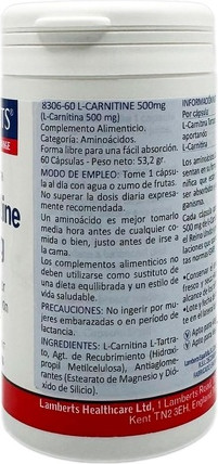 Capsules Lamberts L-Carnitine