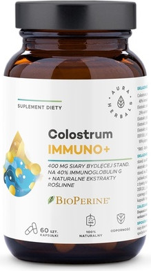 Nahrungsergänzungsmittel Aura Herbals Colostrum Immuno + Bioperine