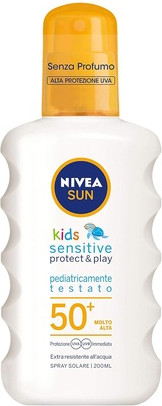 תרסיס הגנה מהשמש Nivea Sensitive Protect & Play SPF 50+
