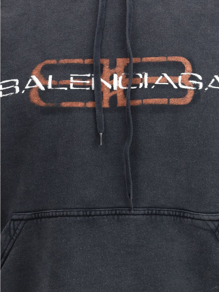 Balenciaga Черная хлопковая толстовка