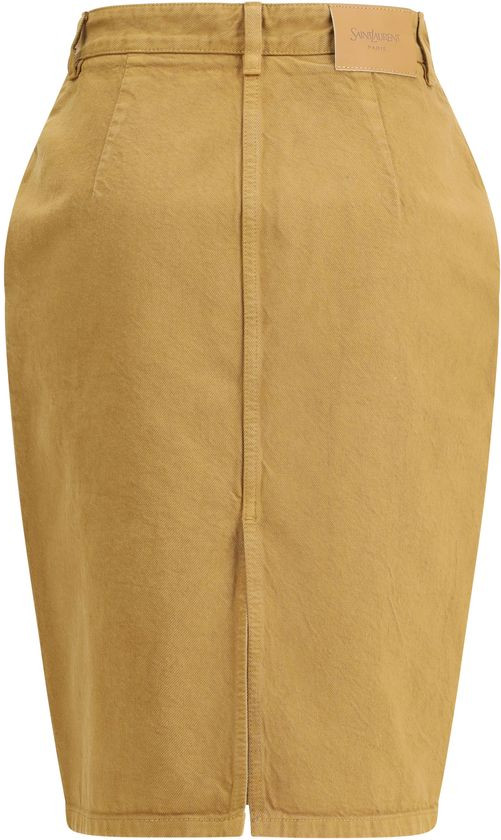 Saint Laurent Bodom Jinsi Kiyim Beige