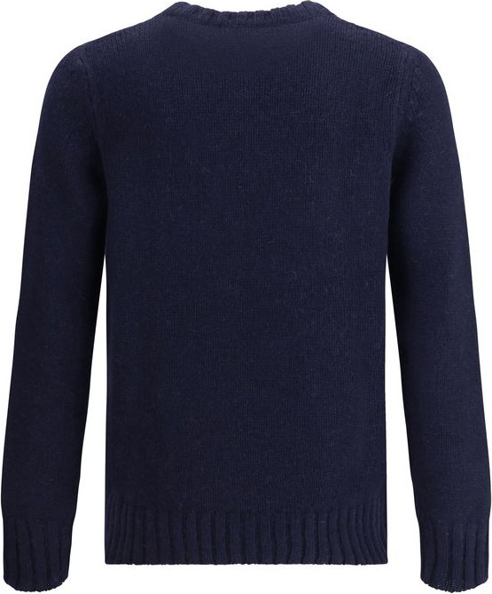 Blue Merino Wool Sweatshirt Aragona Cashmere