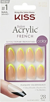 Artificial Nails Kiss The Sky Salon Acrylic French Press-On Nails